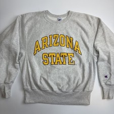 Vintage Champion Reverse Weave Arizona State Crewneck Sweatshirt Gray Medium