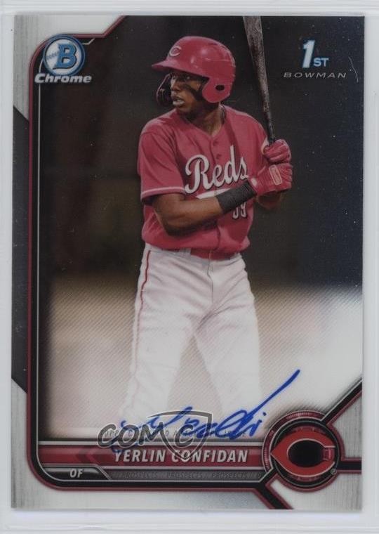 2022 Bowman Chrome Prospect Yerlin Confidan #CPA-YC Auto 03xg