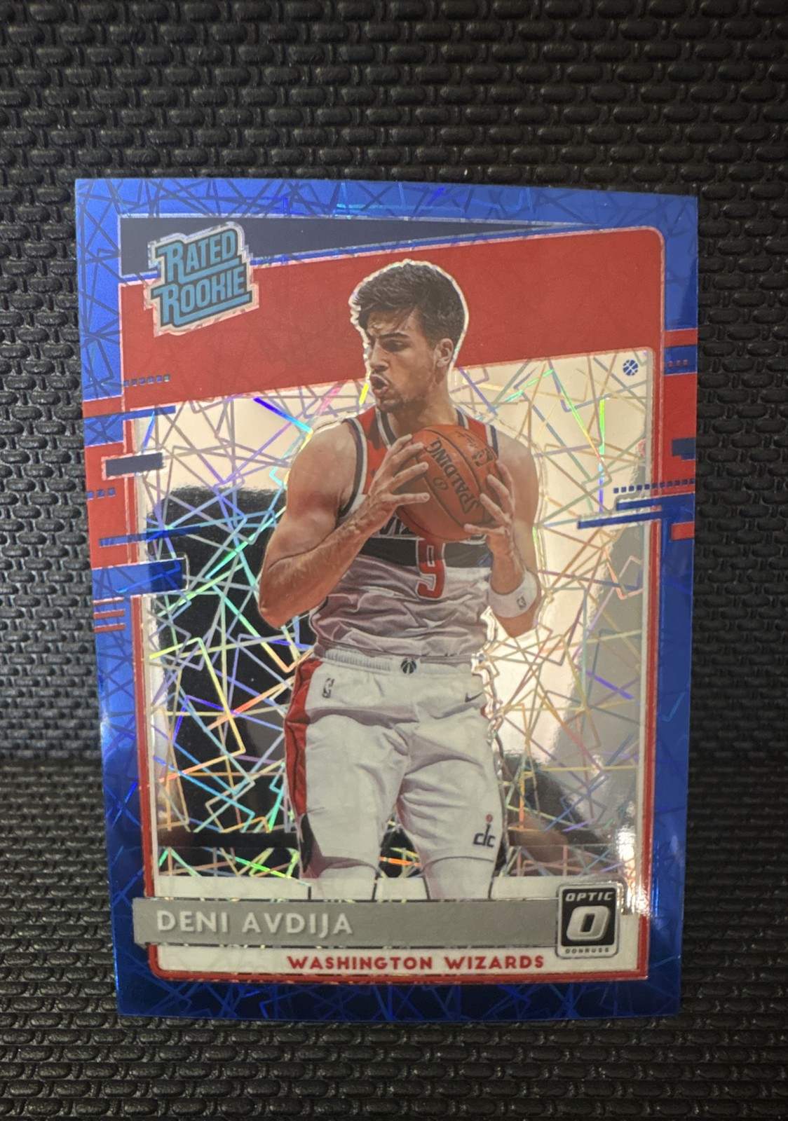 2020-21 Panini Donruss Optic - Rated Rookie Deni Avdija #159 Blue Velocity Prizm