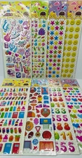 Puff Sticker Lot Giraffe Brand Fun Stickers Letters Music Sports Hearts Smiley