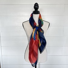 Scarf - Picasso Silk Colorful Abstract Art Vintage Square-ish 38 X 40 Inches