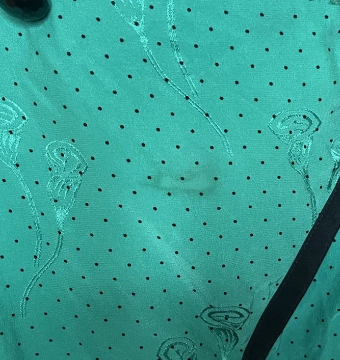 Blazer De Colección Verde Azulado Seda Peplum Mujer Dbl-Pecho Plisado Espalda Manga Larga Abullonada 14 Foto 2 de 4