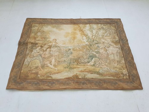 Vintage French Romantic Scene Wall Hanging Tapestry 148x113cm