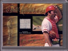 JOHNNY BENCH 2002 Fleer Ultra Fall Classic Game Used Jersey