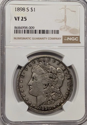 1898 S VF25 NGC Morgan