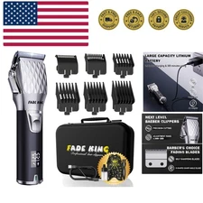 Professional Hair Clippers for Men - Cordless Hair Clippers, LCD Display Barb...