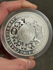 2023 King Charles III Coronation £10 5oz Silver Proof Coin Royal Mint Boxed