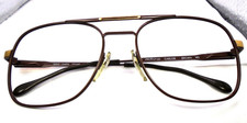 Luxottica CARLOS Avant-Garde Brown 56-18-140 Vintage Eyeglasses Frames Italy