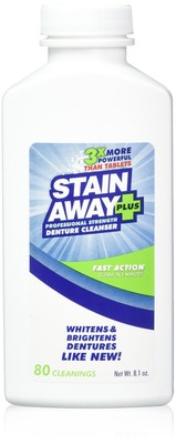 Stain Away Plus Zahnersatzreiniger 8,1 Unzen Flasche 2er Pack