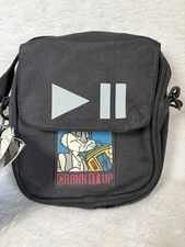 Vintage Looney Tunes Bugs Bunny Crank It Up CD Case Bag Strap Zipper 1996 RARE