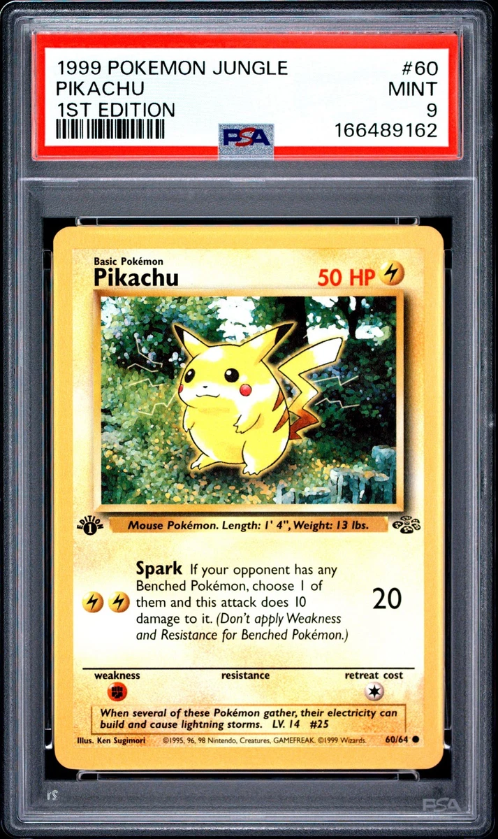 Pikachu Pokémon TCG Grade 9 Jungle Individual Collectible Card