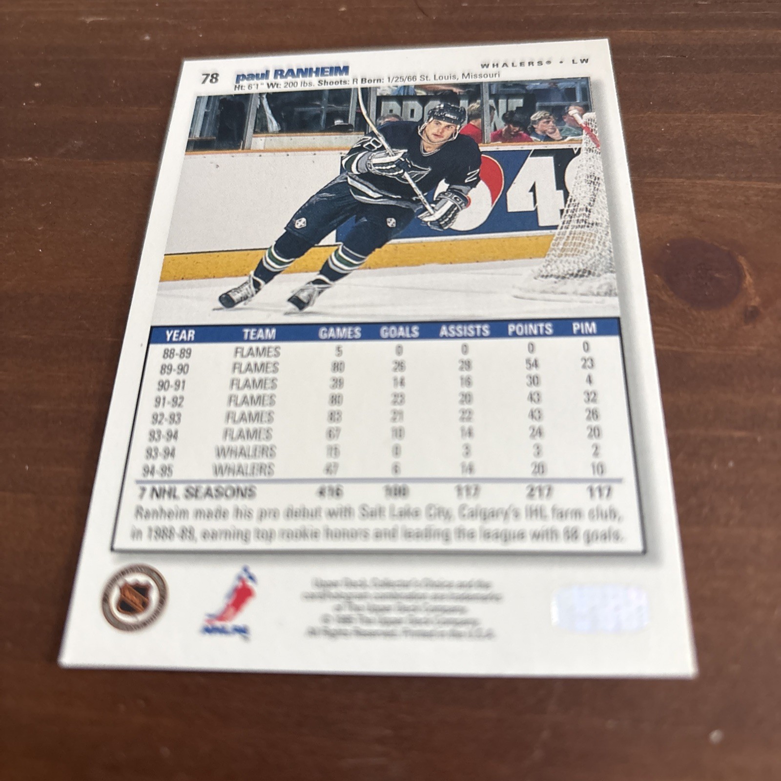 Paul Ranheim 1995-96 Upper Deck Collector's Choice - Paul Ranheim #78 for sale ...