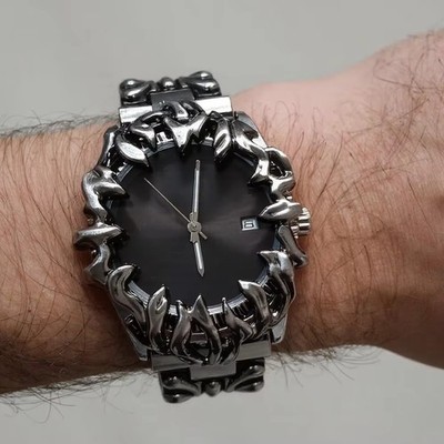 Gothic Claw Medieval Quartz Men's Watch Stainless Steel Luminous Waterproof NEW