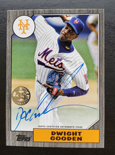 2022 Topps Dwight Gooden 1987 Design Auto Black 173/199 #87BA-DG New York Mets
