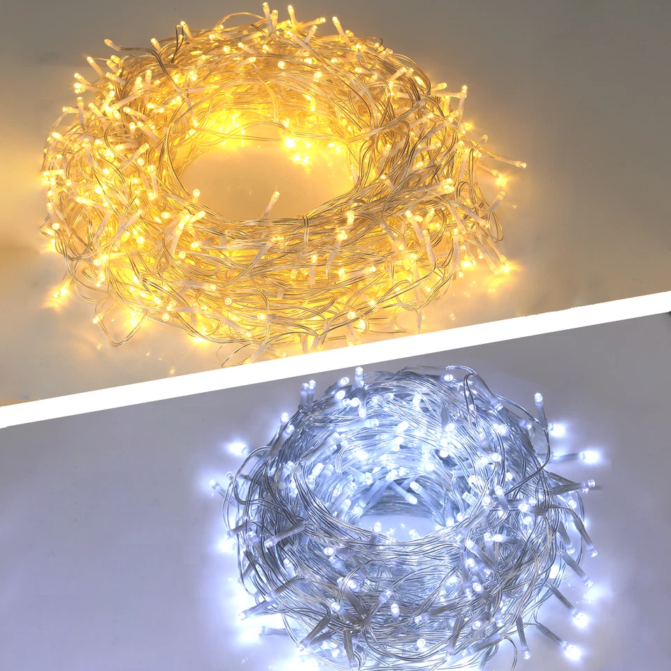 LED Traufe Lichterkette Dachrinne 5/10/15m 8 Modi Timer Außen für Weihnachten - Bild 2 von 4