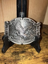 Unbranded Metal Eagle Belt Buckle, Silver tone, 4 x3 , Fits 1.5 Wide Strap