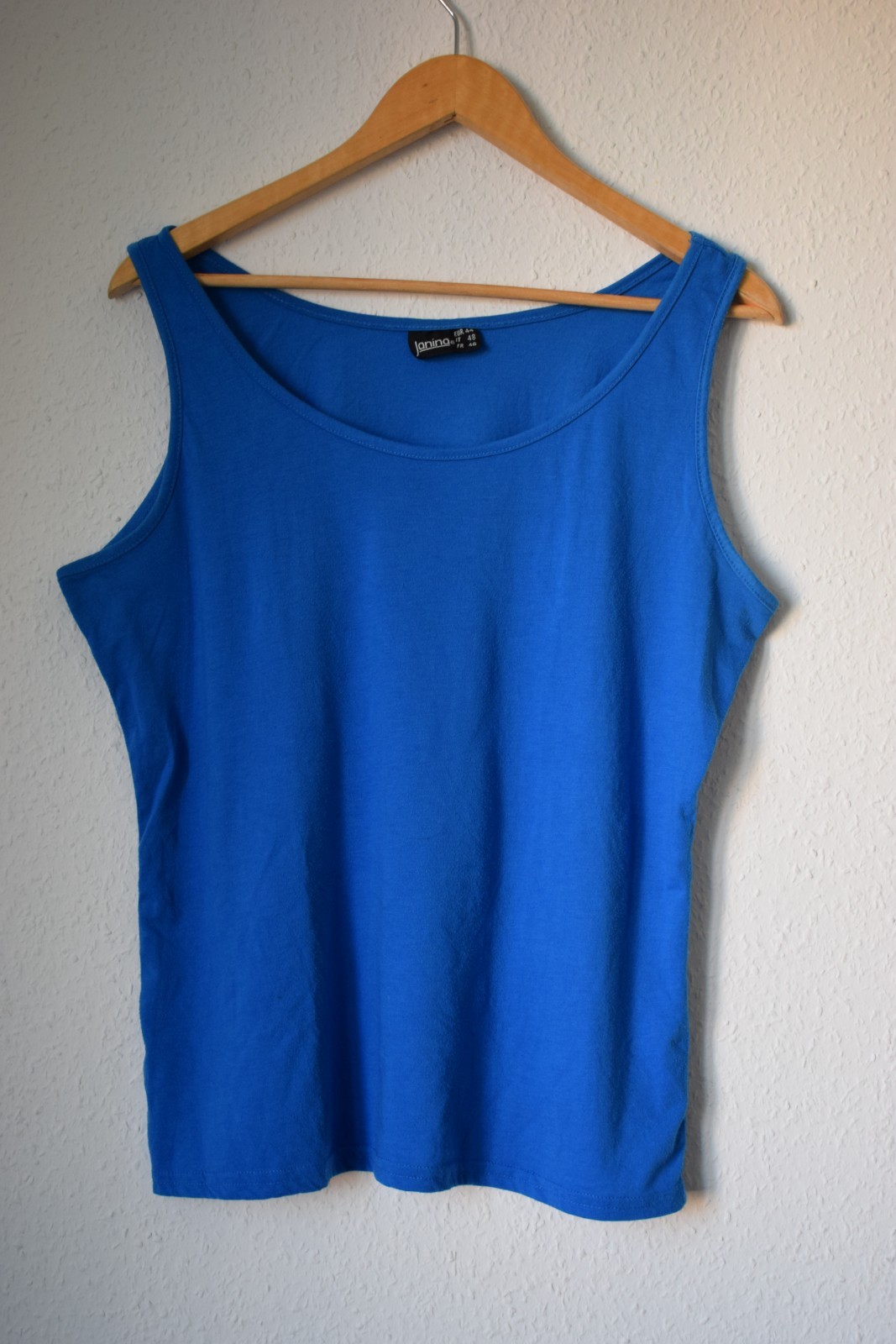 Janina Royal Blue Scoop Neck Tank Top - Size EUR 44 / IT 48 image 2