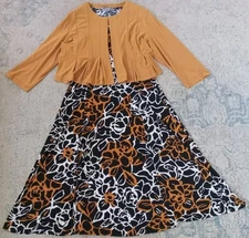 Danny and Nicole Women's Sleeveless A-line Dress With Matching Jacket Size 16