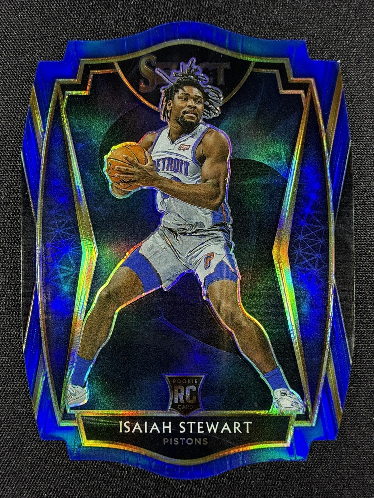 2020-21 Panini Select #191 Isaiah Stewart Blue Prizm Die Cut Rookie /249