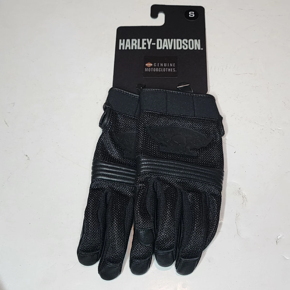Harley davidson men's winged skull sales gloves