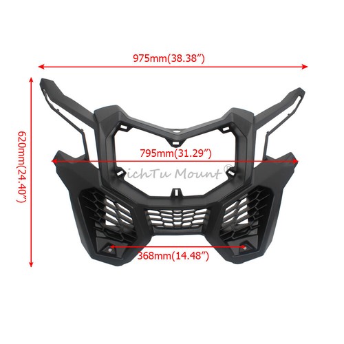 Combined Front Fascia Assembly Fits for Can-Am Maverick X3 Turbo R Xds 17-2024 - Picture 10 of 12