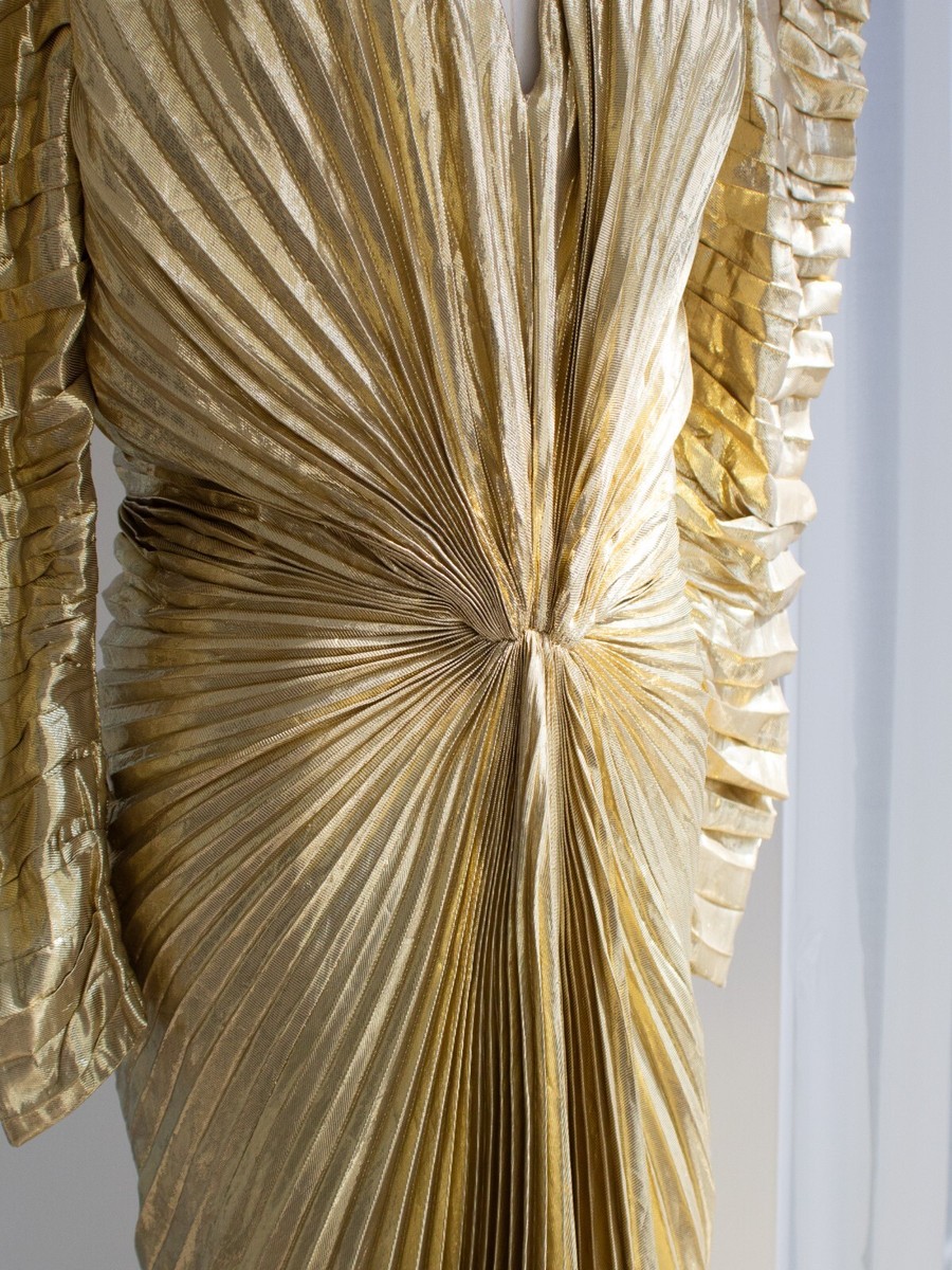 Museum Thierry Mugler F/W 1984 Vintage Golden Angel Starburst Lame
