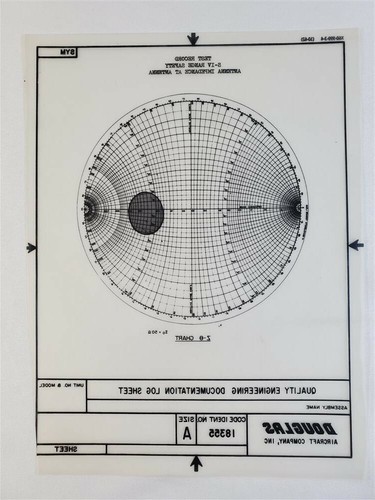 Douglas Aircraft Company Z-O Chart Test Record S-IV Range Safety Antenna Impedan - Picture 2 of 2