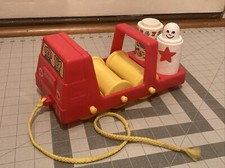 Vintage Johnson and Johnson J+J Pull Bus Rattle Toy 1981 Made in USA