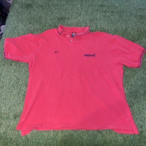 Vintage Arizona Wildcats Nike Polo Shirt Mens 2xl Red