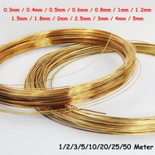 Diameter  0.3mm - 5mm Brass Round Wire Bare Unplated Jewelry Making / Wire Craft