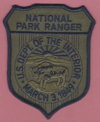U.S. DEPARTMENT OF THE INTERIOR NATIONAL PARK RANGER PATCH TACTICAL GREEN