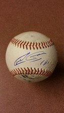 Champ Stuart Signed autographed baseball on used minor league ball.Mets