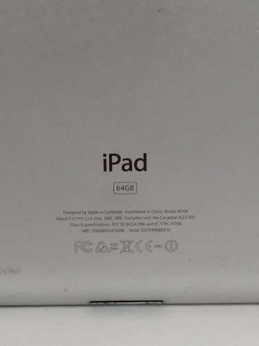 Apple iPad 64GB Black Model A1396 For Parts Only. Broken Screen Untested - Picture 3 of 3