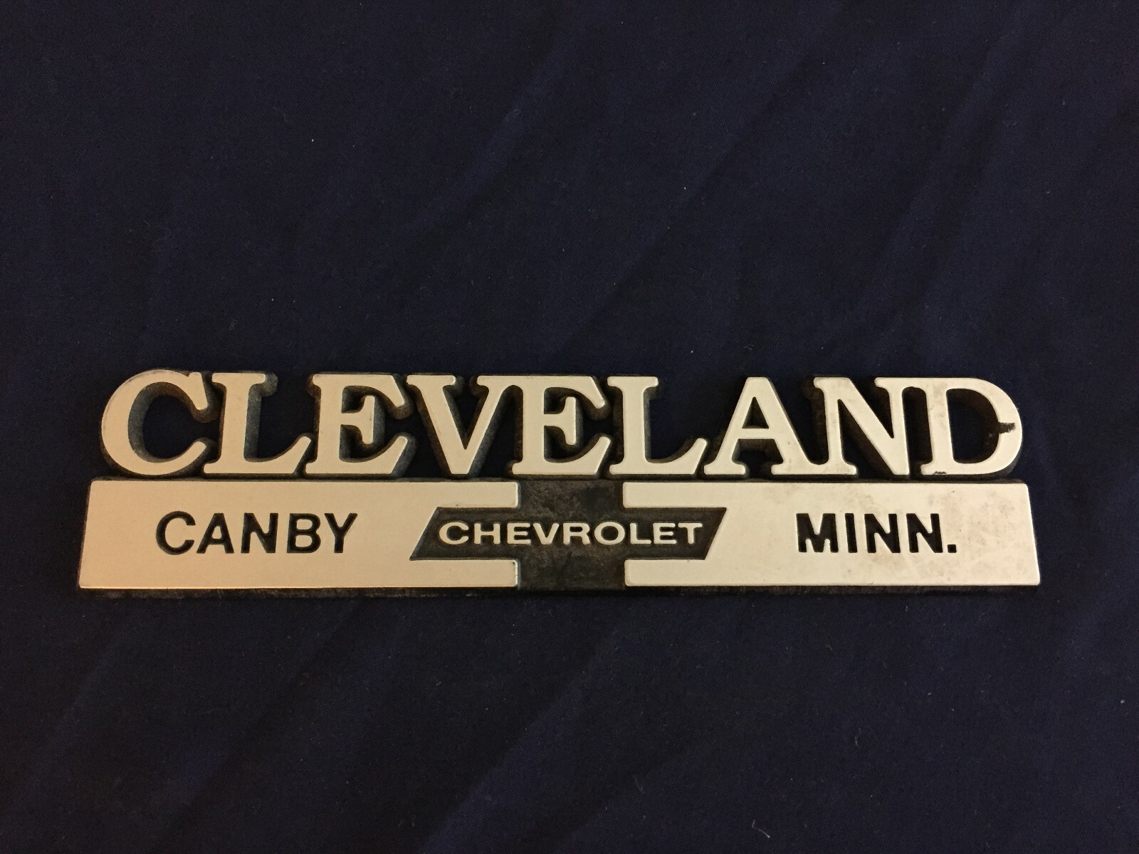 Plastic Cleveland Chevrolet Canby, Minn. Car Dealership Emblem eBay