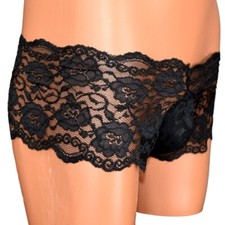 Black Lace Pouch Panty   Sissy  Femboy Lingerie with Feminine Fit for Crossdres