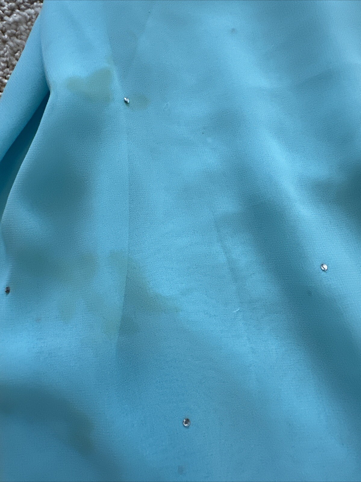 Blue saree With Silver Studs - image 8