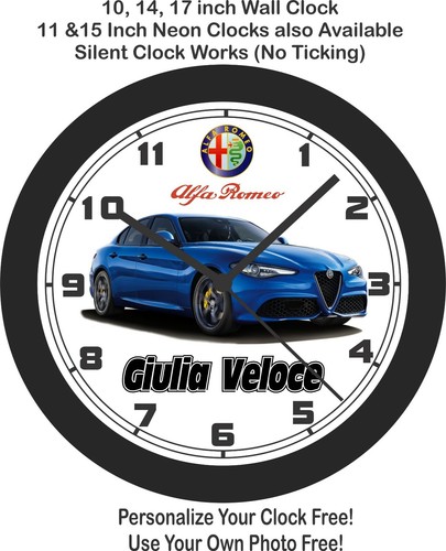 ALFA ROMEO GIULIA VELOCE Orologio da parete-SPEDIZIONE GRATUITA USA | eBay