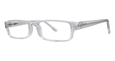MODERN OPTICAL TAUNT MEN'S PLASTIC EYEGLASSES 57-19-145 CRYSTAL W/ SOFT CASE