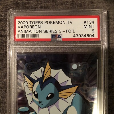 134 Vaporeon Foil Topps TV Animation Series 3 Holo Pokemon Card