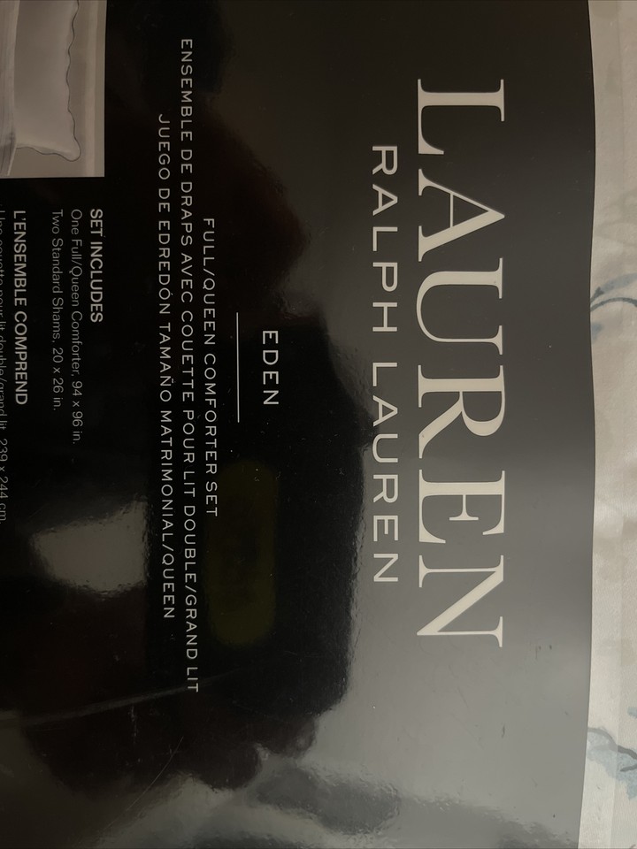 LAUREN RALPH LAUREN Eden Botanical 3 piece QUEEN COMFORTER SET 100