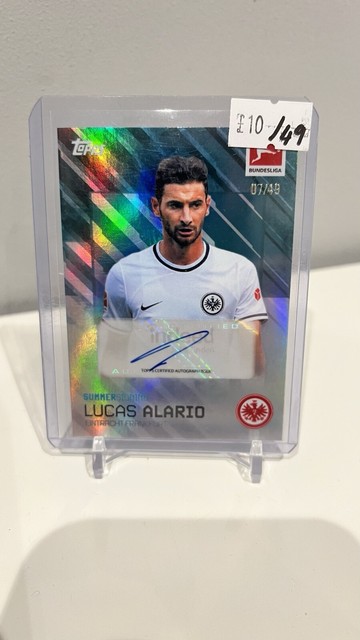 2022-23 Topps Bundesliga Eintracht Frankfurt Lucas Alario Auto /49