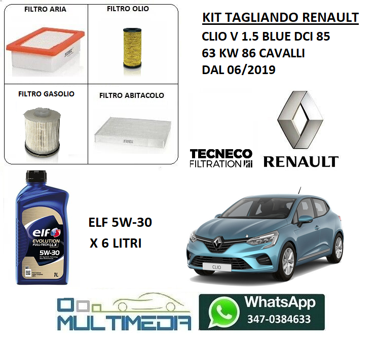 UFI Filters Filtro Olio 25.022.00 – Compatibile Con Renault Clio, Kangoo, Twingo (Diam. 52,5x87 Mm) - 5