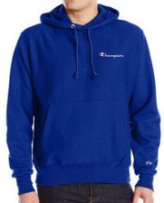 Champion Script Logo Royal Blue Pullover Hoodie Size 2XL Tall