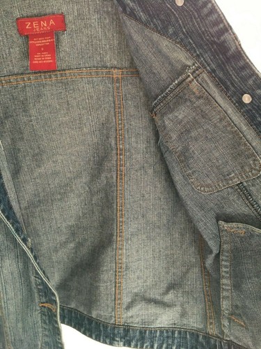 Vintage Zena Jeans Woman's Jean Jacket Size Small Distressed 100% Cotton - Picture 7 of 8