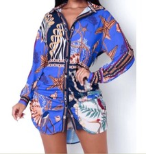 New Work-It Mini Shirt Dress - Multicolor - Medium