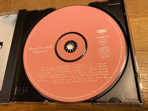 NAOMI CAMPBELL "BABYWOMAN" 11 TRACKS CD ALBUM EPIC RECORDS SACEM BIEM SUPERMODEL - Foto 11 di 12