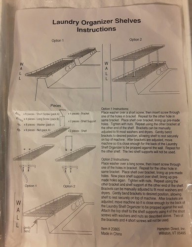 2 Piece Shelf Support for Laundry Organization Shelves - Picture 3 of 4