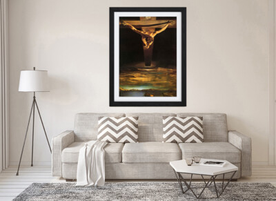 Salvador Dali Christ On The Cross Framed Print Wall Art Picture A1 A2 A3 Size