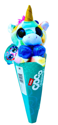Zuru Coco Cones ( Squish)  Plush  10'' Multicolor Unicorn Animal Toy in Cone 3+