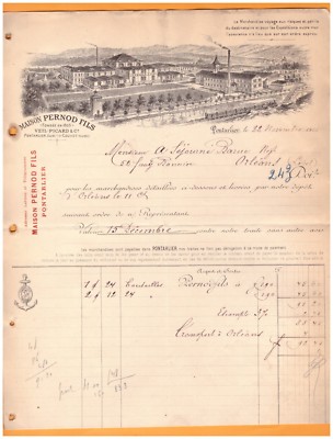 PONTARLIER (25) ALCOHOL ''Maison PERNOD Fils / VEIL-PICARD & Co'' in 1901